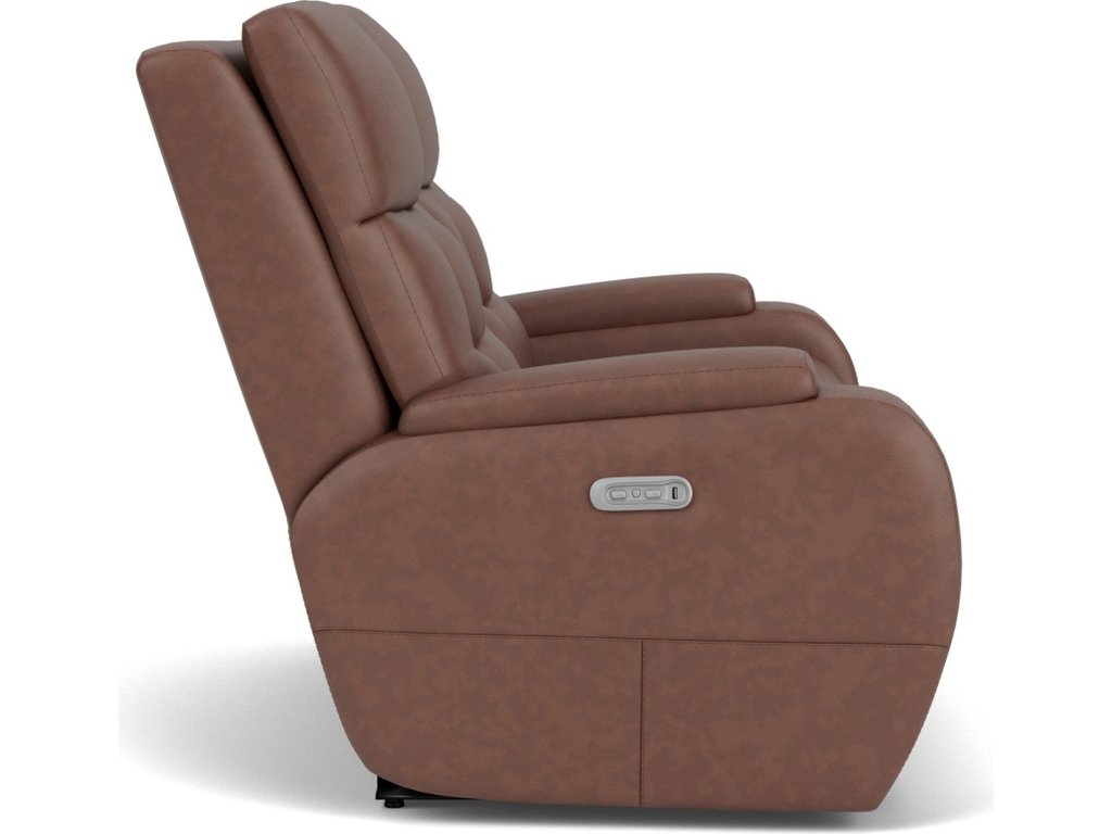 Strait Leather Power Reclining Loveseat with Power Headrests - image 10