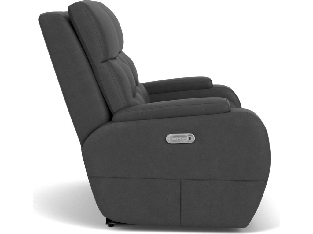 Strait Leather Power Reclining Loveseat with Power Headrests - image 11