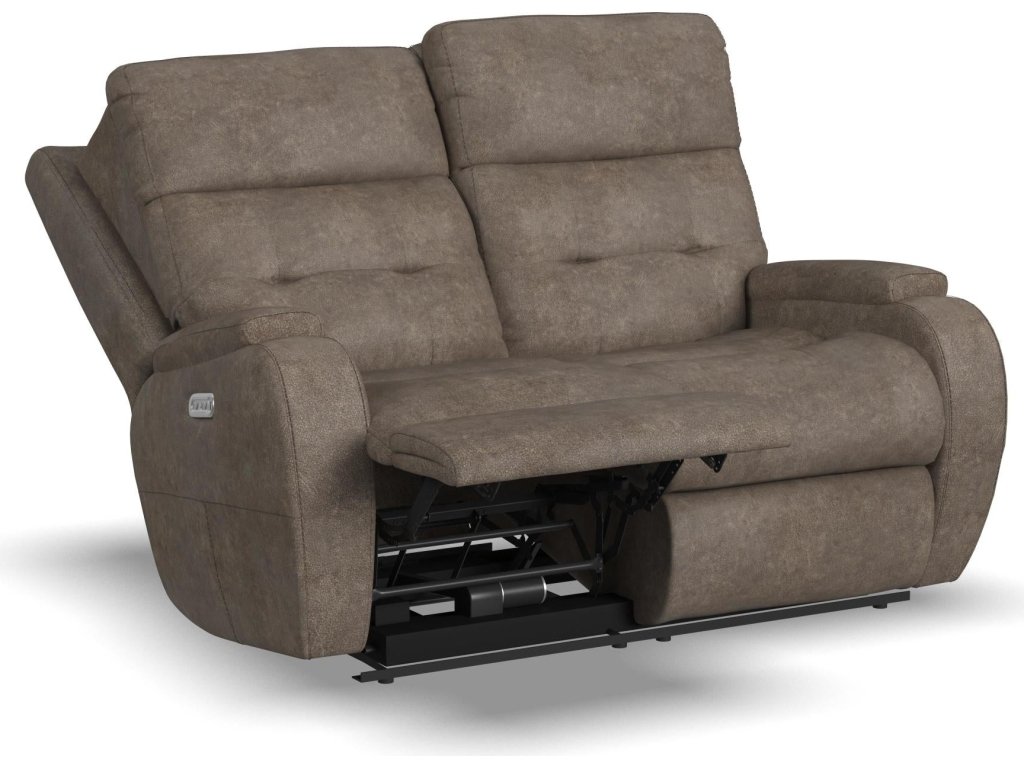Strait Leather Power Reclining Loveseat with Power Headrests - image 12