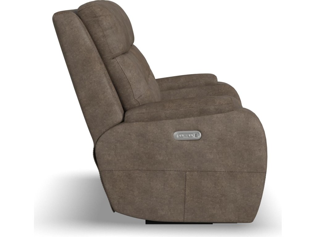 Strait Leather Power Reclining Loveseat with Power Headrests - image 3