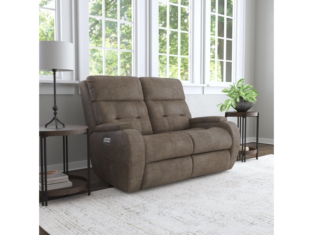 Strait Leather Power Reclining Loveseat with Power Headrests - image 4