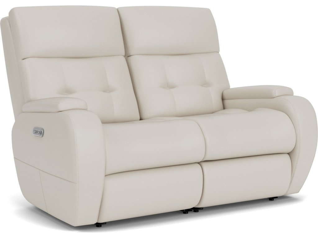 Strait Leather Power Reclining Loveseat with Power Headrests - image 5