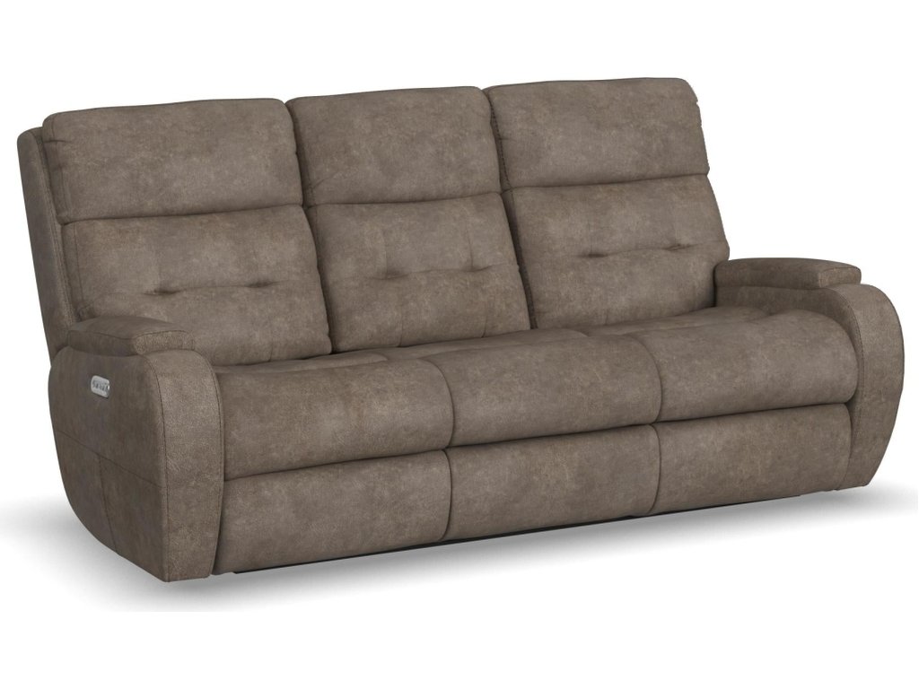 Strait Leather Power Reclining Sofa with Power Headrests - main image