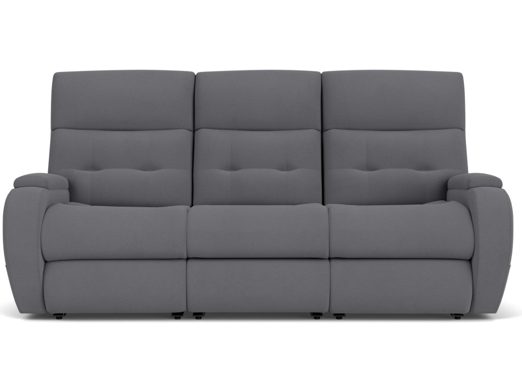 Strait Leather Power Reclining Sofa with Power Headrests - image 9