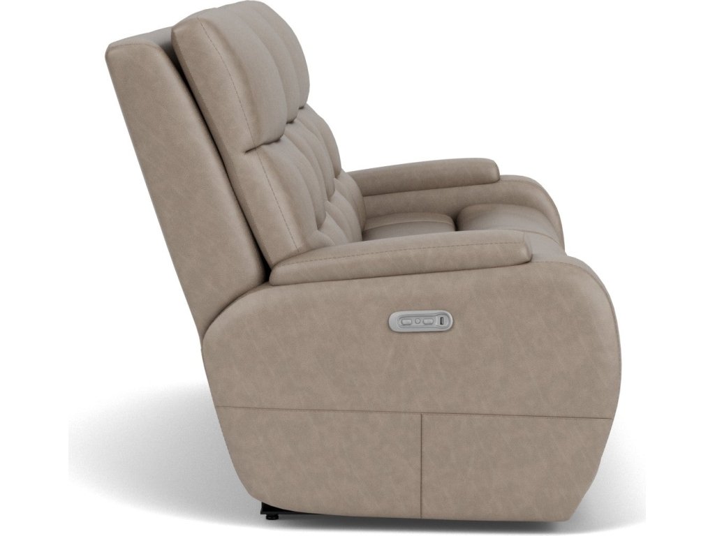 Strait Leather Power Reclining Sofa with Power Headrests - image 12