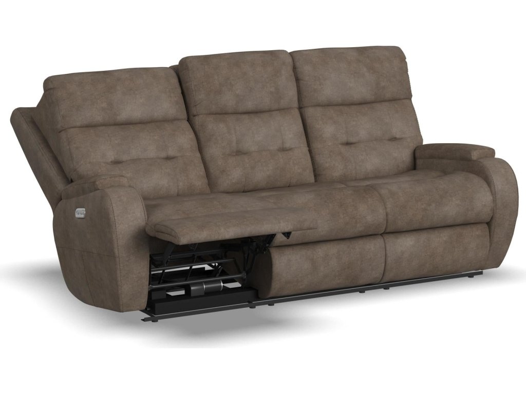 Strait Leather Power Reclining Sofa with Power Headrests - image 14