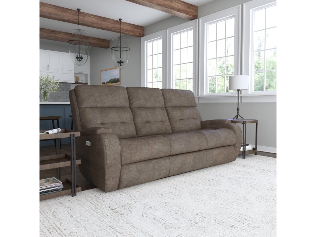 Strait Leather Power Reclining Sofa with Power Headrests - image 6