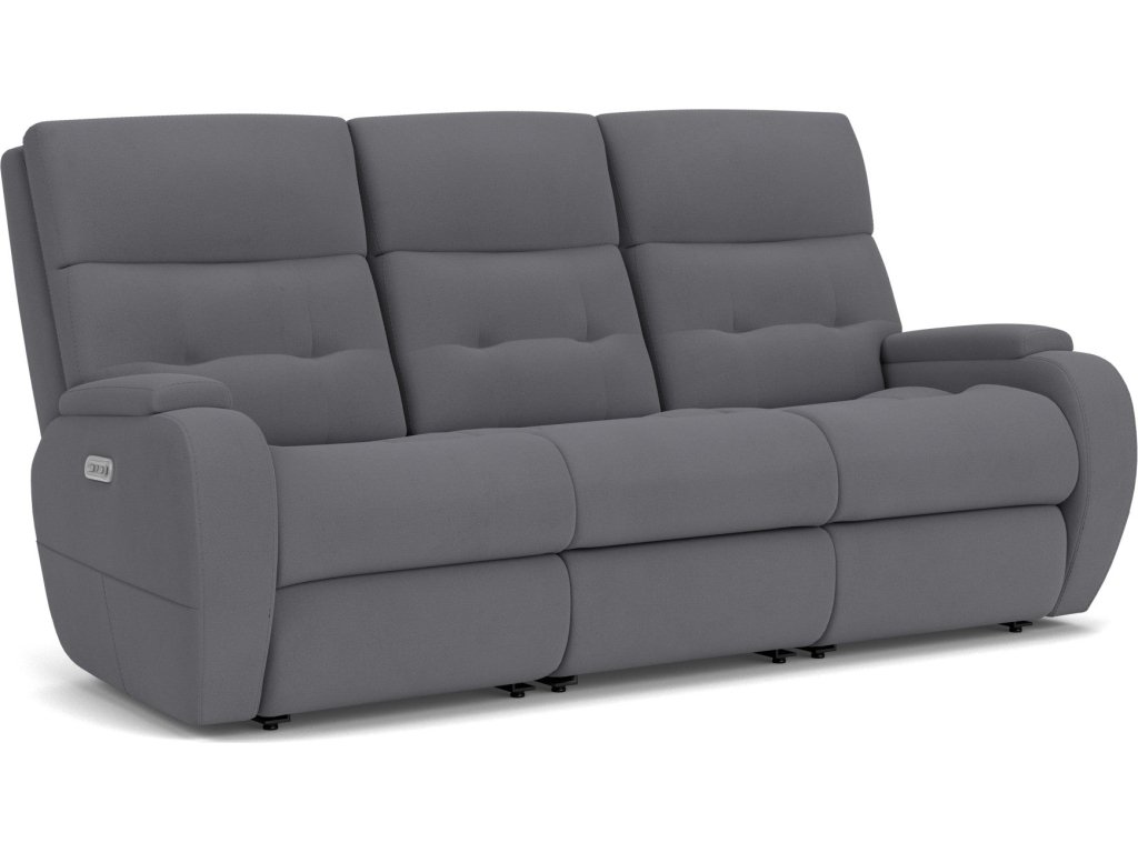 Strait Leather Power Reclining Sofa with Power Headrests - image 7