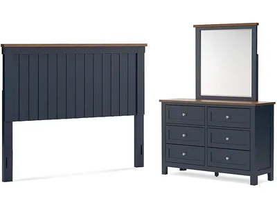 Landocken Queen Panel Headboard, Dresser and Mirror