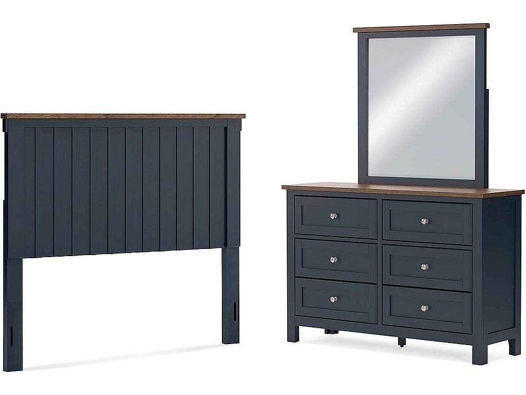 Landocken Full Panel Headboard, Dresser and Mirror - main image