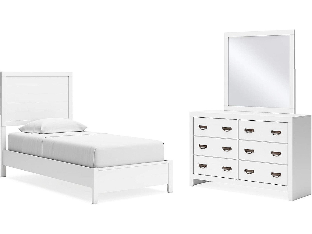 Binterglen Twin Panel Bed, Dresser and Mirror - main image
