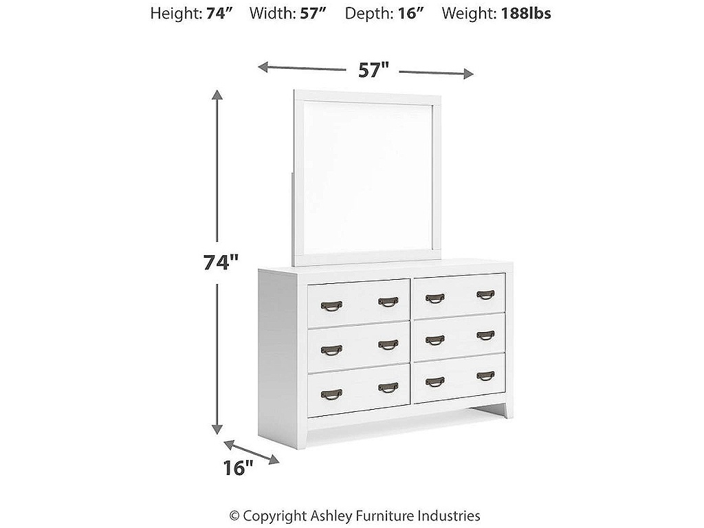 Binterglen California King Panel Bed, Dresser and Mirror - image 9