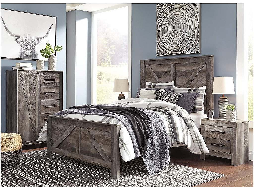 Wynnlow Queen Crossbuck Panel Bed - image 6