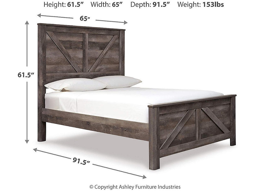 Wynnlow Queen Crossbuck Panel Bed - image 3