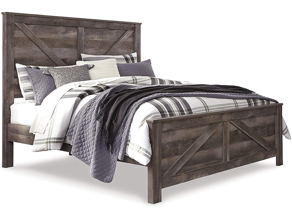 Wynnlow King Crossbuck Panel Bed - main image