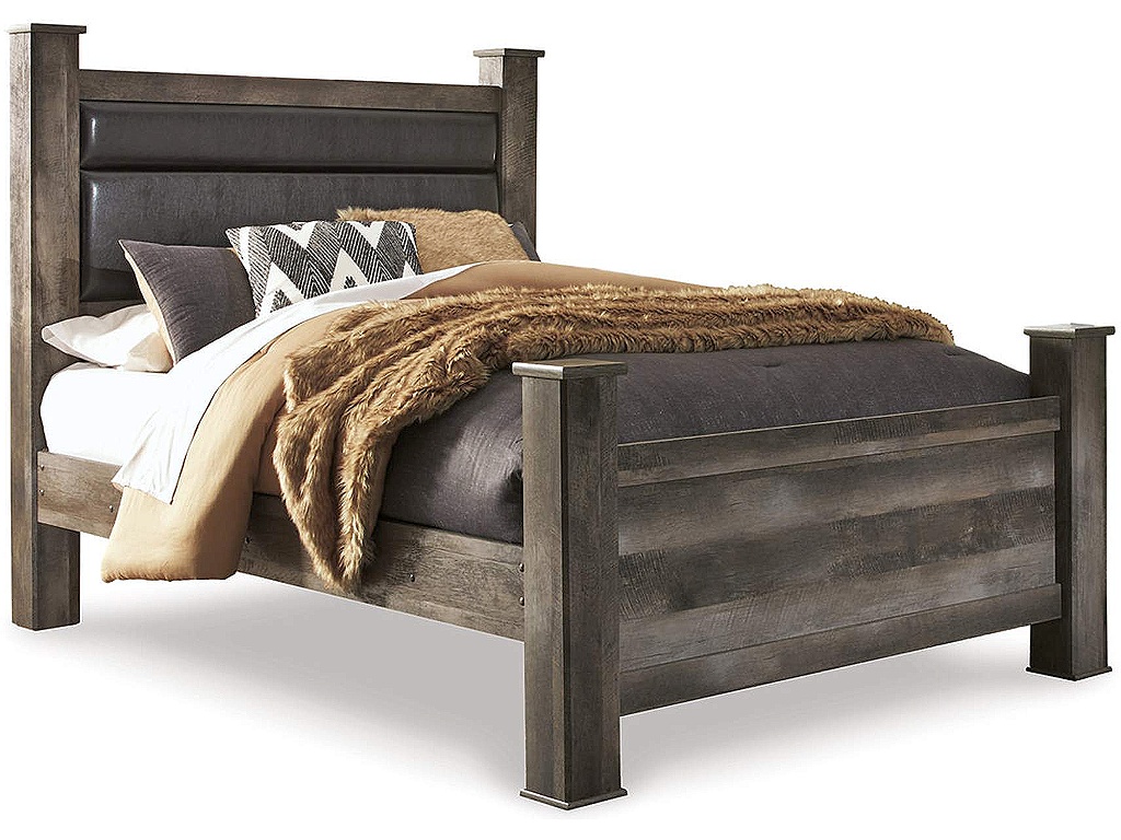 Wynnlow Queen Upholstered Poster Bed - main image