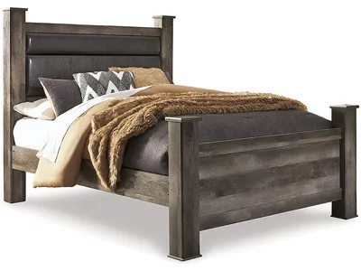 Wynnlow Queen Upholstered Poster Bed