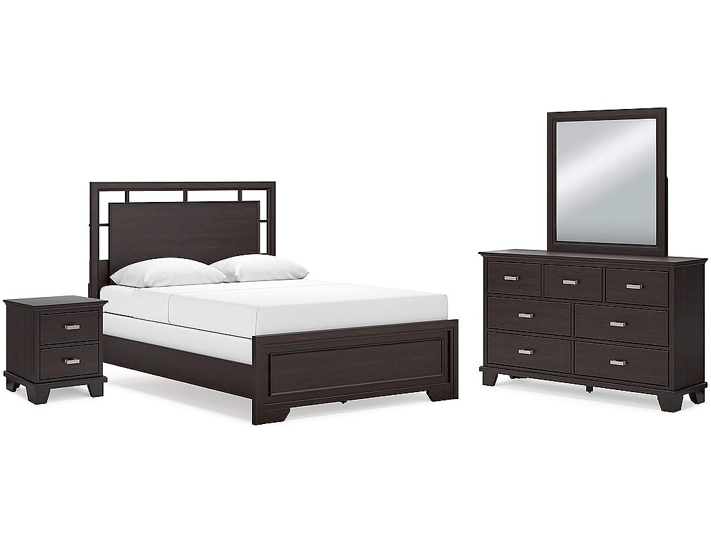 Covetown Queen Panel Bed, Dresser, Mirror and Nightstand - main image