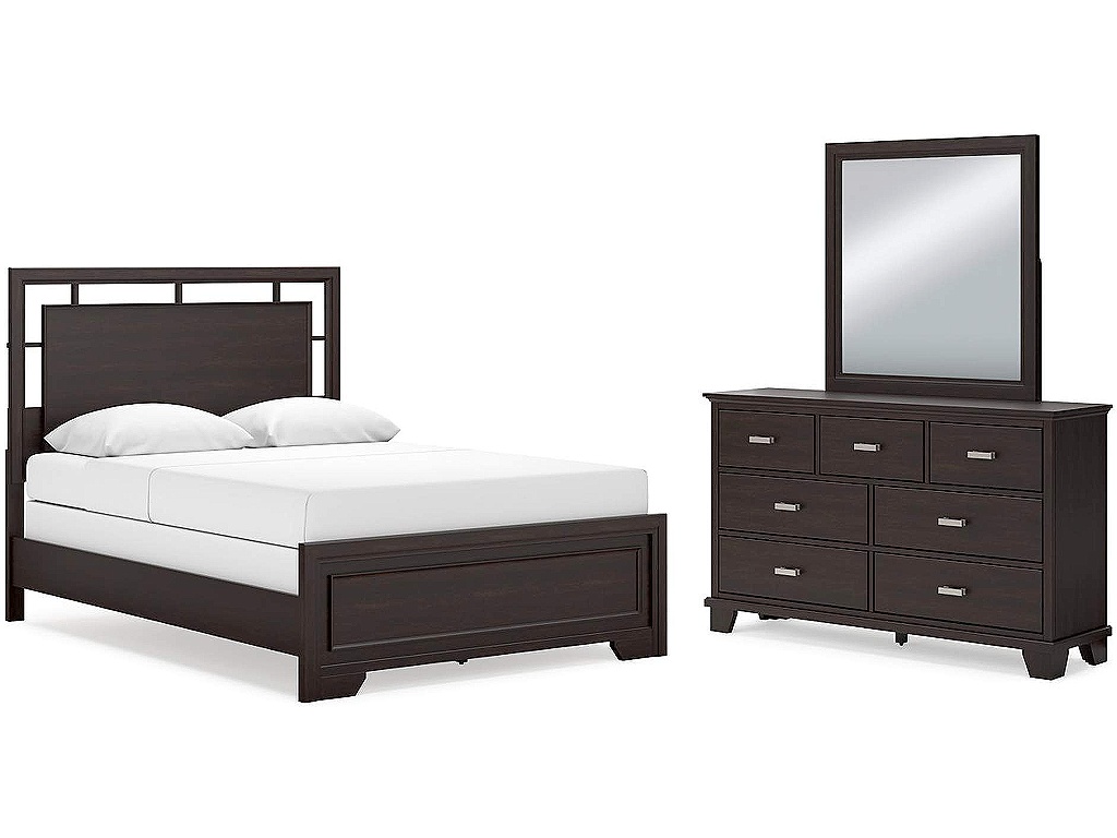 Covetown Queen Panel Bed, Dresser and Mirror - main image