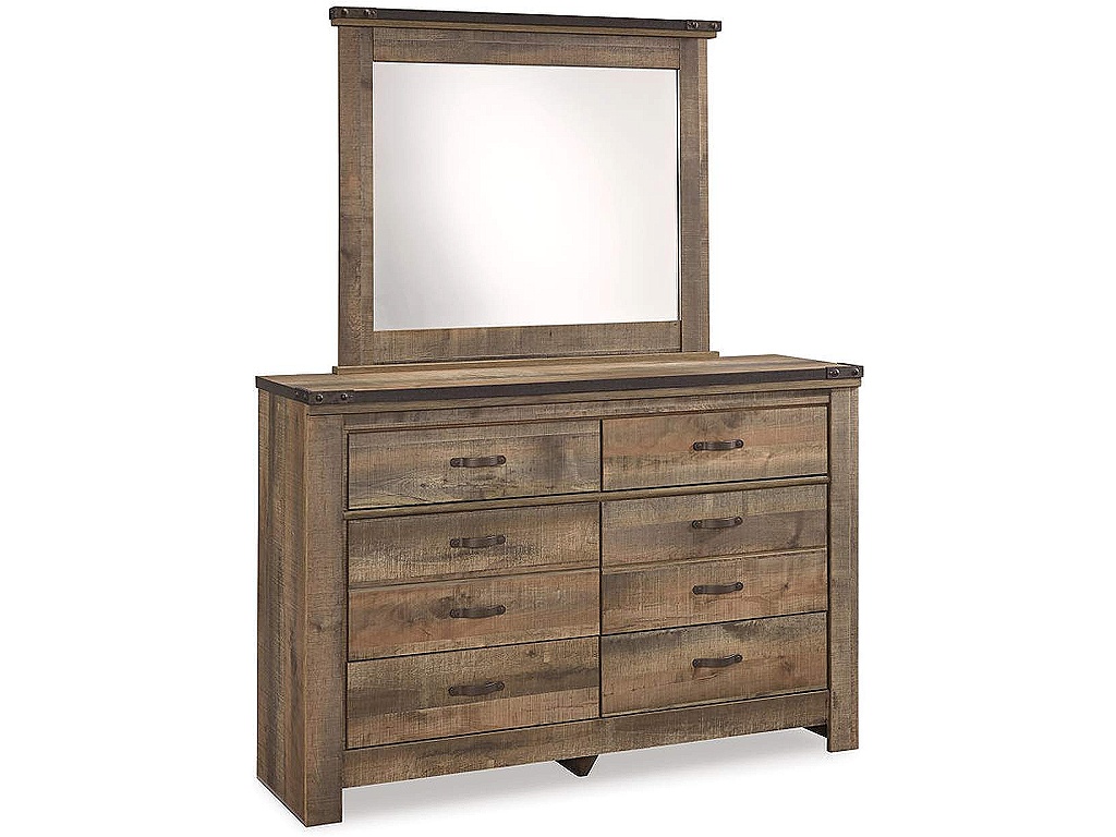 Trinell Full Panel Bed, Dresser, Mirror and Nightstand - image 1