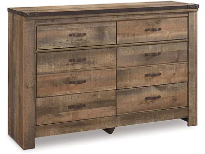Trinell Queen Poster Bed, Dresser, Mirror, Chest and 2 Nightstands