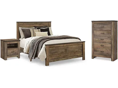 Trinell Queen Panel Bed, Chest and 2 Nightstands