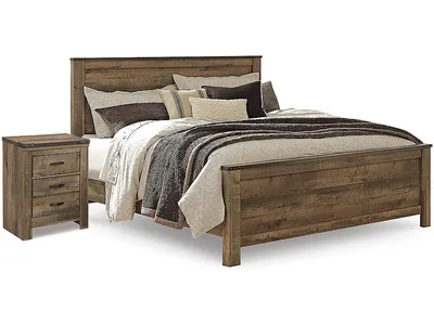 Trinell King Panel Bed and Nightstand