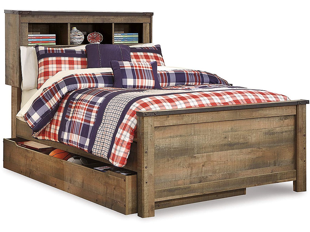 Trinell Full Bookcase Bed with Storage - main image