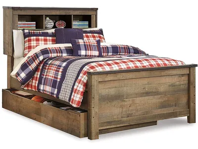 Trinell Full Bookcase Bed with Storage