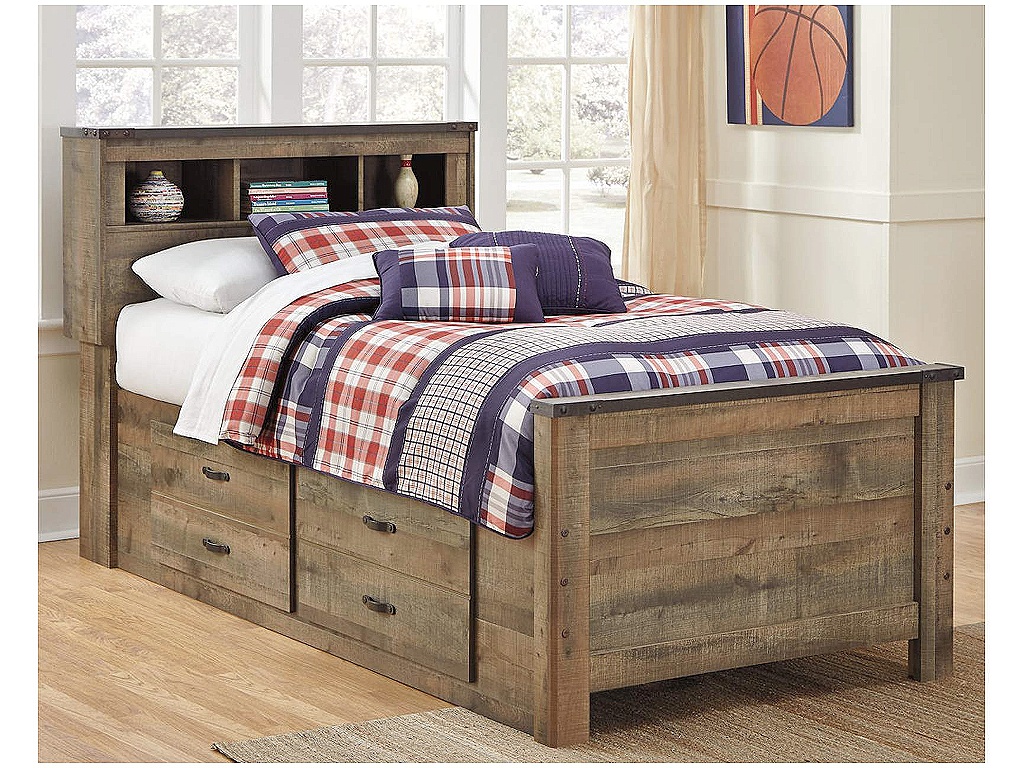 Trinell Twin Panel Bed with Storage and Nightstand - image 5