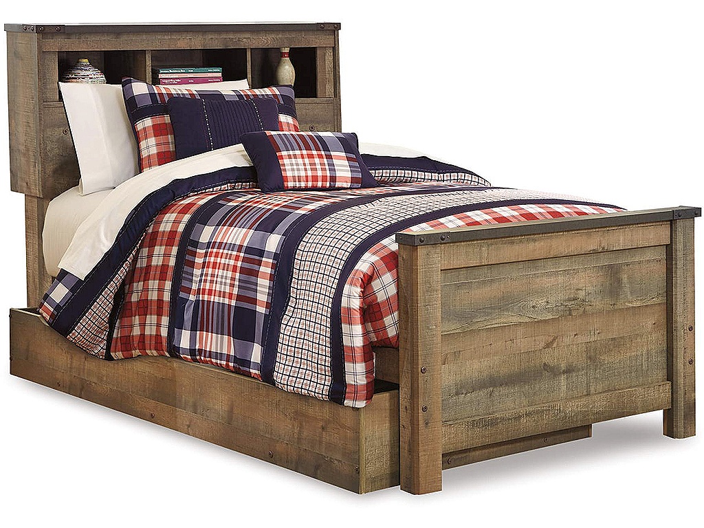 Trinell Twin Bookcase Bed with 1 Large Storage Drawer - main image