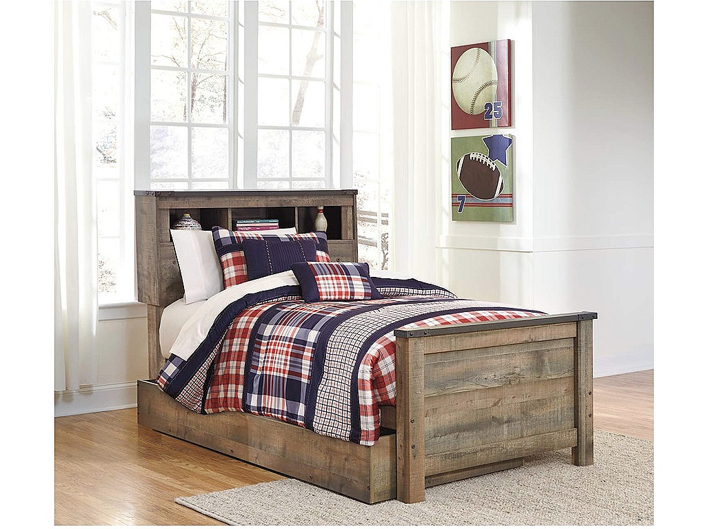 Trinell Twin Bookcase Bed with 1 Large Storage Drawer - image 1