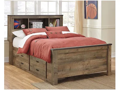 Trinell Full Bookcase Bed with 2 Sided Storage