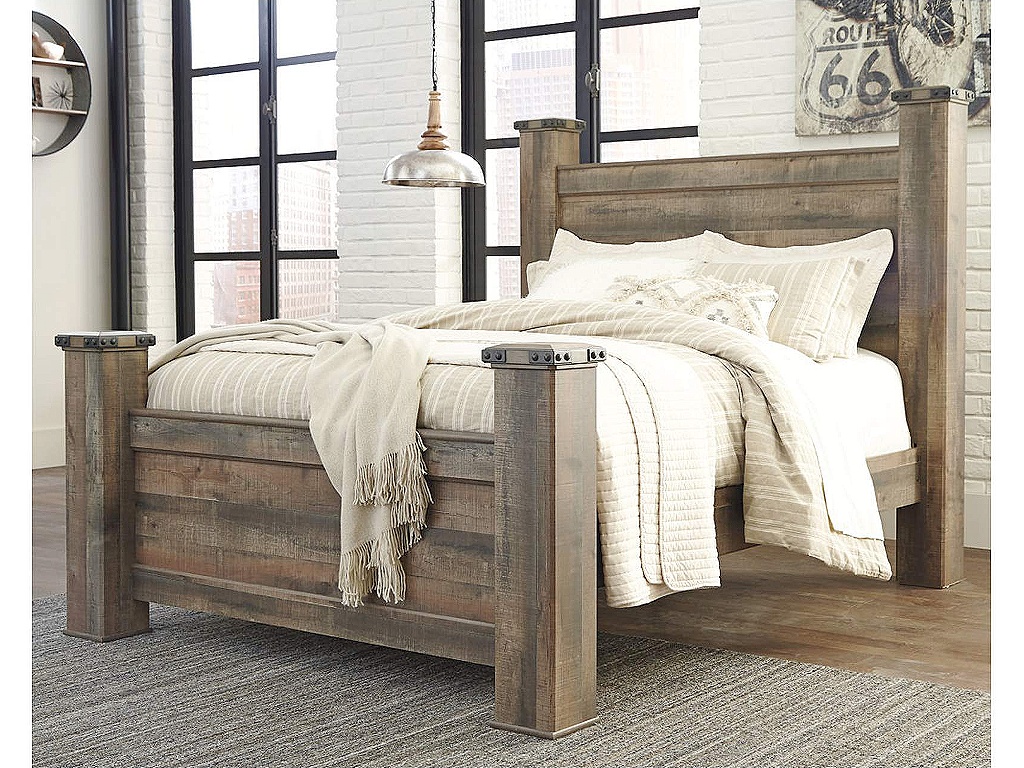 Trinell Queen Poster Bed, Dresser, Mirror, Chest and 2 Nightstands - image 16