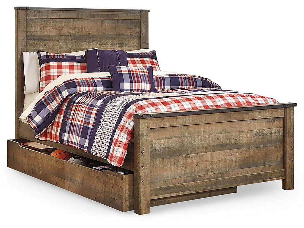 Trinell Full Panel Bed with 1 Large Storage Drawer - main image