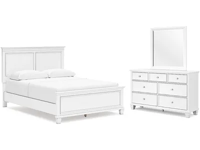 Fortman Queen Panel Bed, Dresser and Mirror
