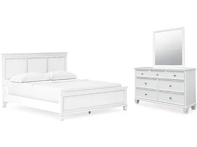 Fortman California King Panel Bed, Dresser and Mirror