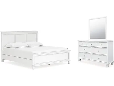 Fortman King Panel Bed, Dresser and Mirror