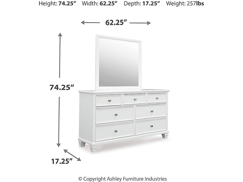 Fortman Full Panel Bed, Dresser and Mirror - image 11
