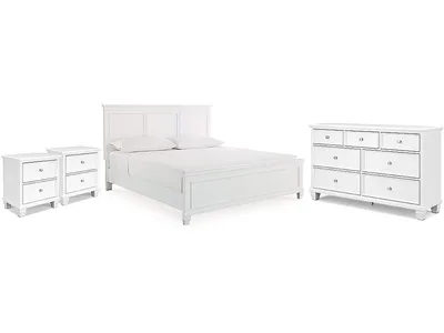 Fortman King Panel Bed, Dresser and 2 Nightstands