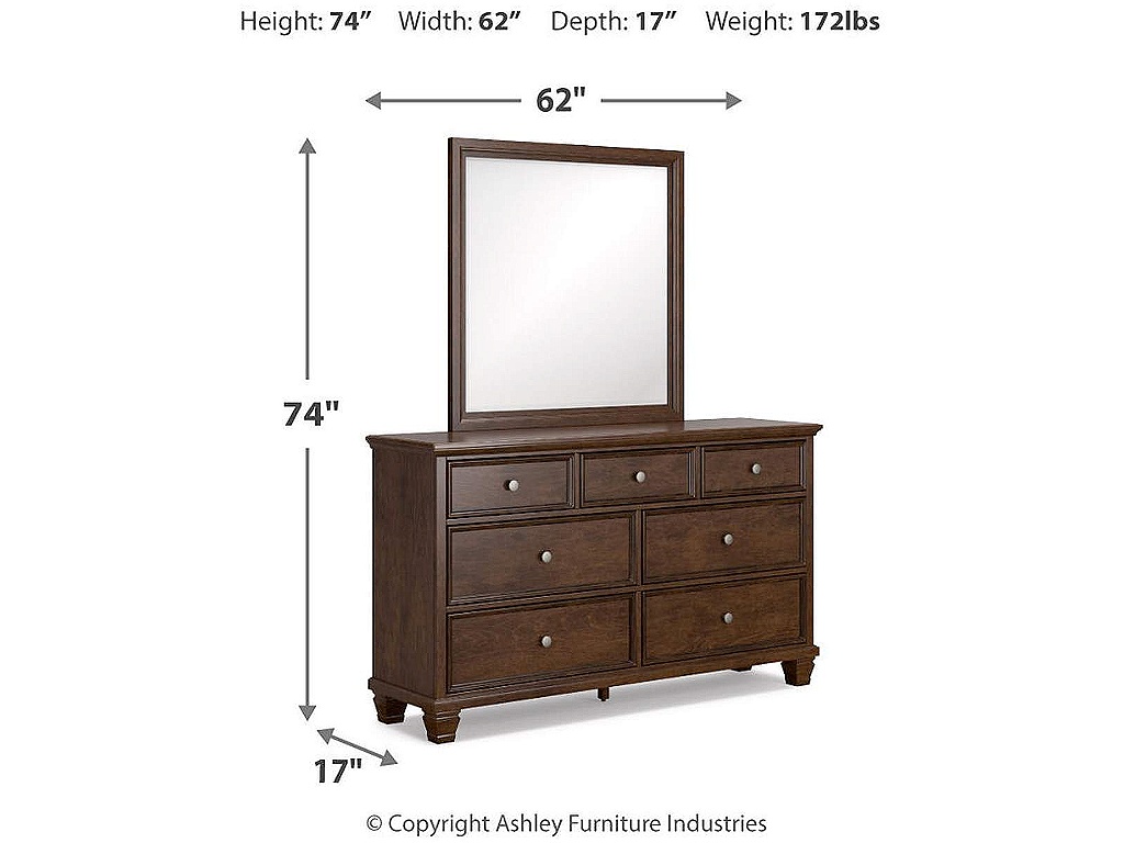 Danabrin Queen Panel Bed, Dresser and Mirror - image 3