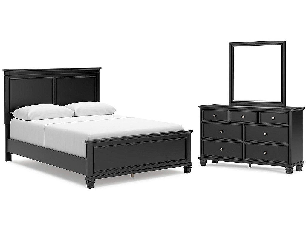 Lanolee Queen Panel Bed, Dresser and Mirror - main image
