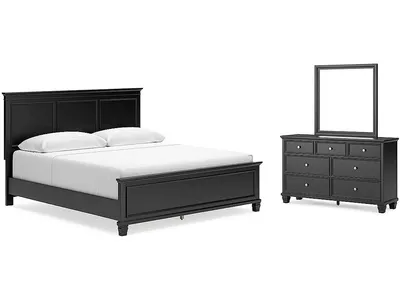 Lanolee King Panel Bed, Dresser and Mirror
