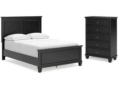 Lanolee Full Panel Bed and Chest