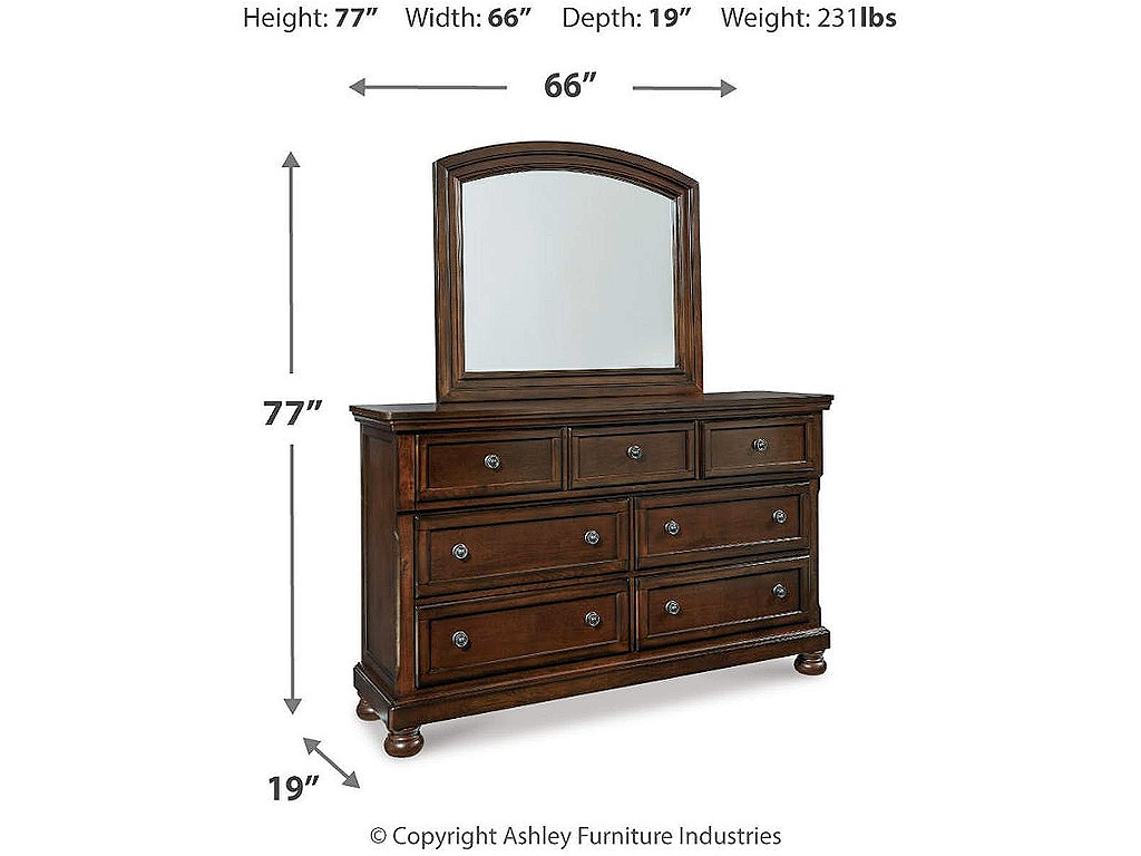 Porter King Panel Bed, Dresser, Mirror, Chest and Nightstand - image 14