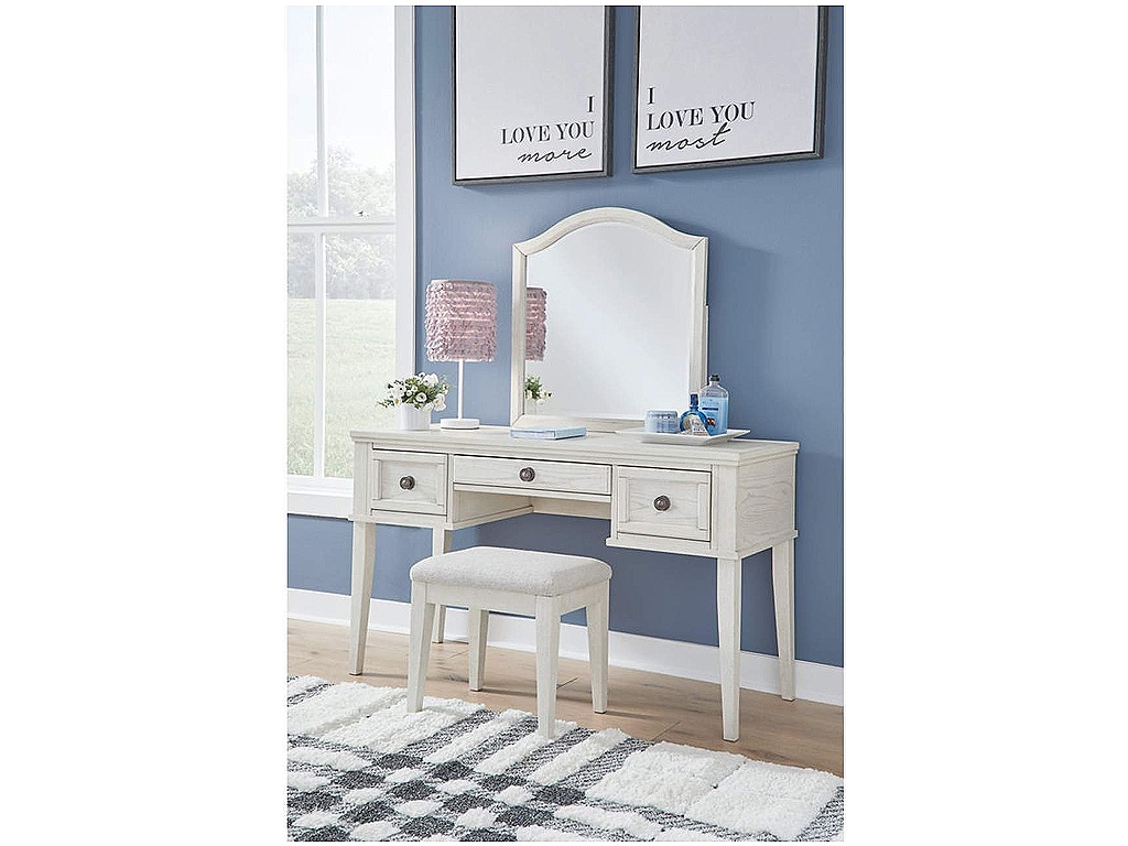 Robbinsdale Mirrored Vanity with Bench - main image