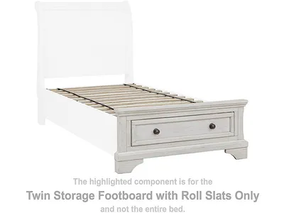 Robbinsdale Twin Storage Footboard with Roll Slats - Alternative View