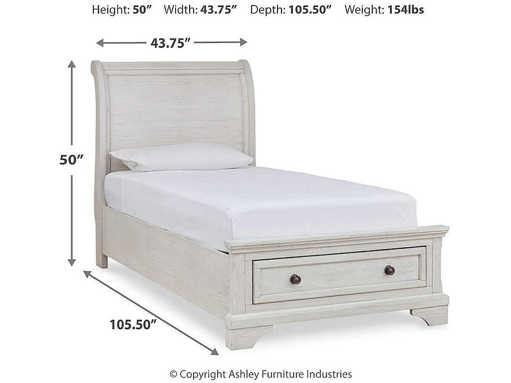 Robbinsdale Twin Sleigh Storage Bed and Dresser - image 9