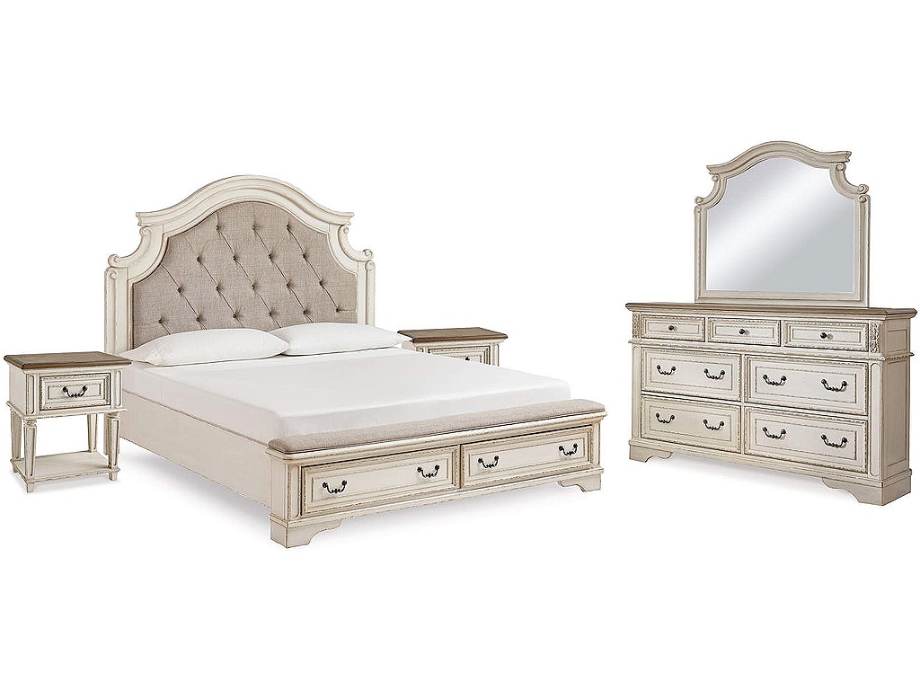 Realyn King Panel Bed, Dresser, Mirror and 2 Nightstands - main image