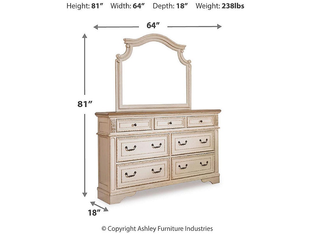 Realyn Queen Storage Bed, Dresser and Mirror - image 6